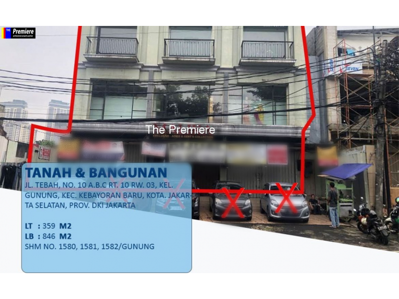 Di Jual Ruko Tebah Gunung Kebayoran Baru Jakarta Selatan