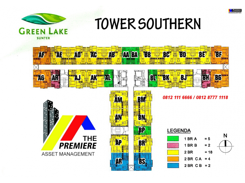 Apartemen Green Lake Sunter, Sunter, Jakarta Utara, Lantai Rendah
